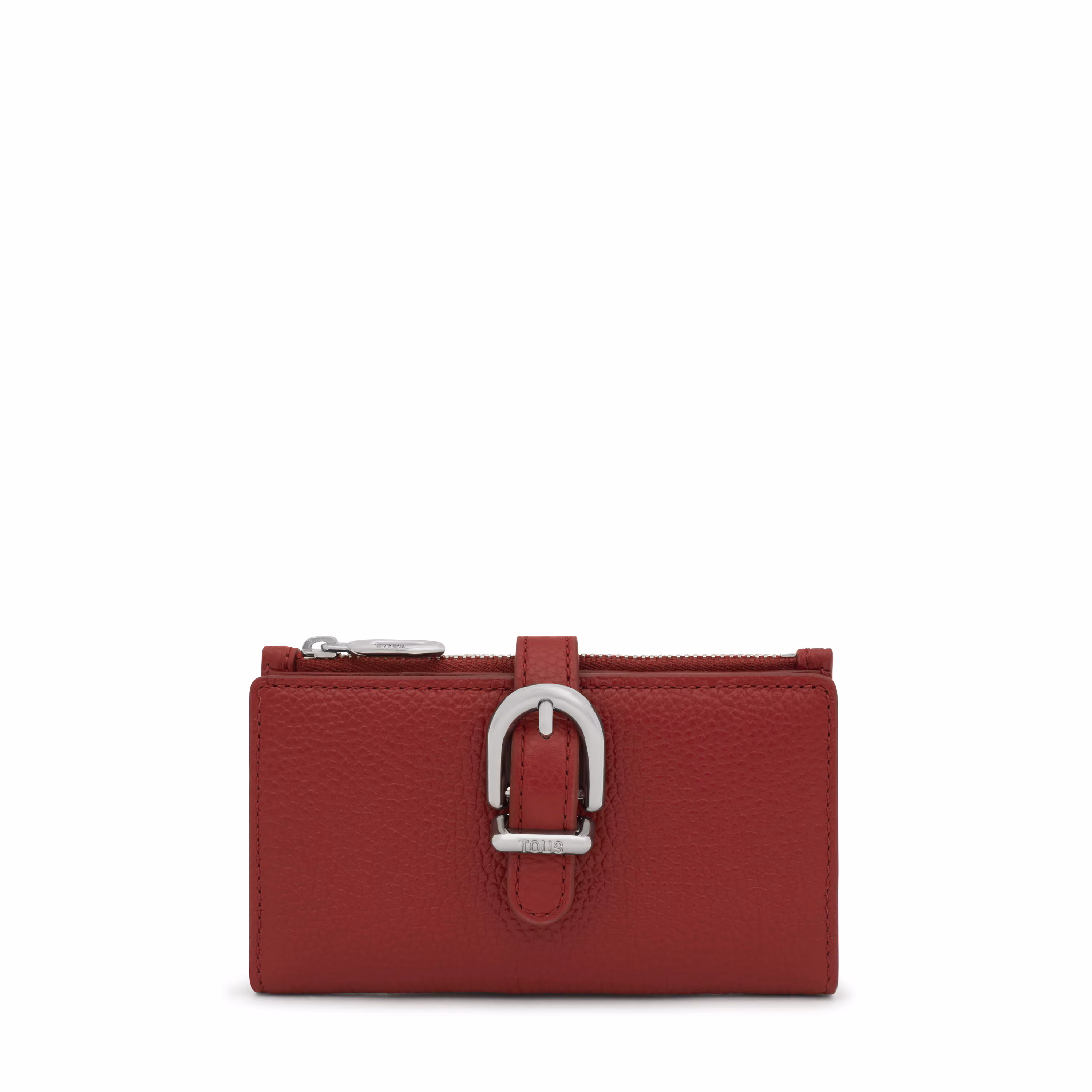 Cartera de piel granate TOUS Buckles
