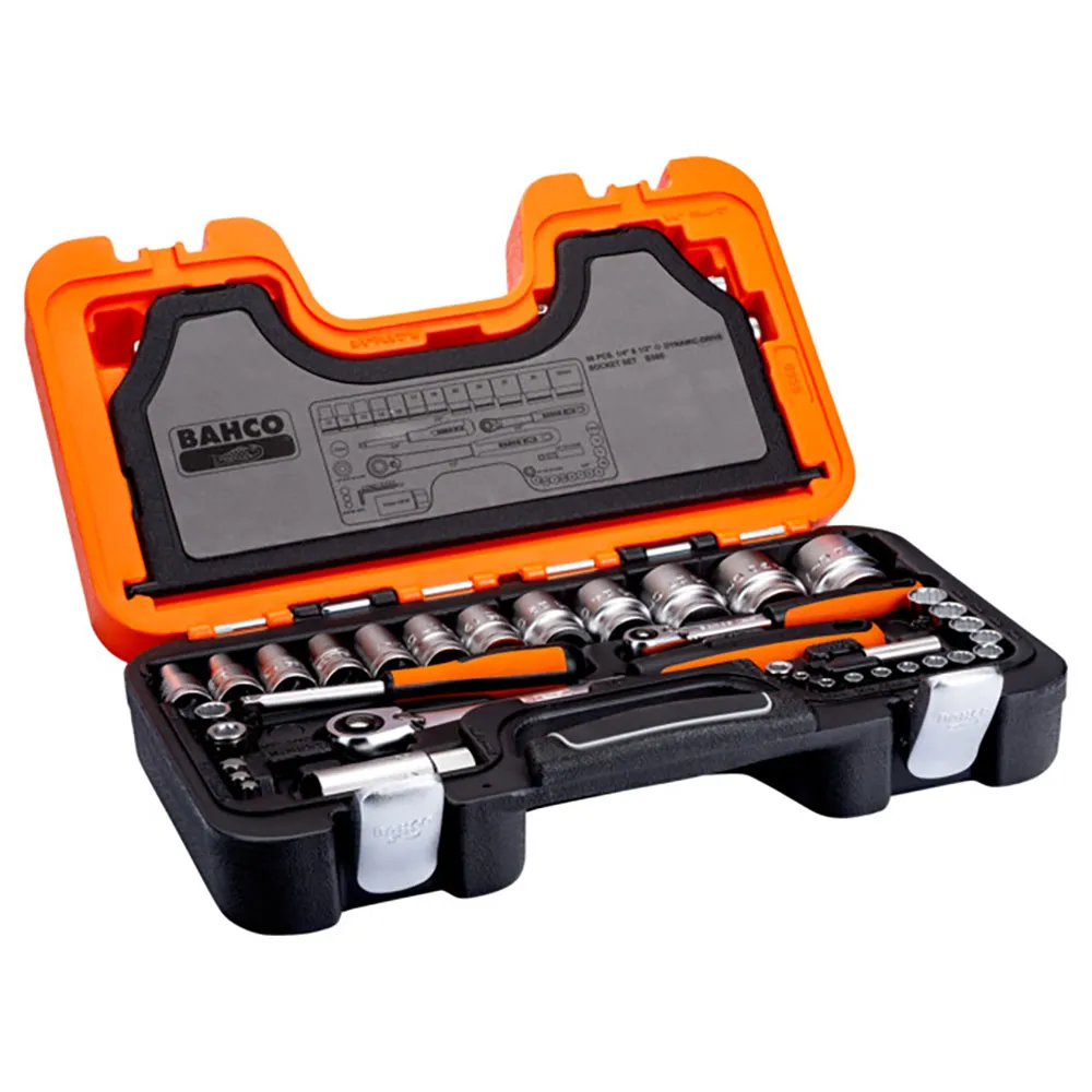 Bahco S560 1/4´´ 1/2´´ Socket And Ratchet set 56 pieces