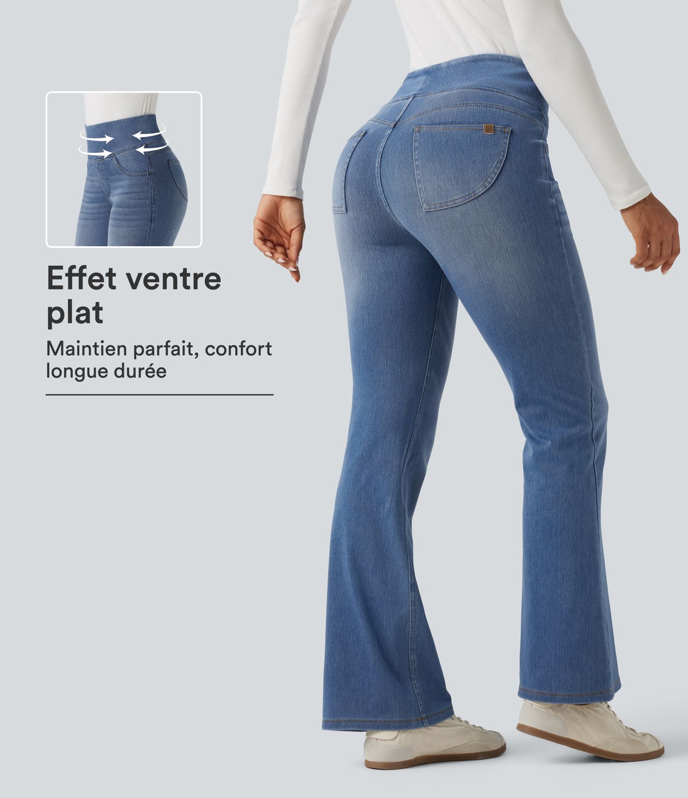 Jean bootcut Halara Flex™ taille haute gainant avec poches