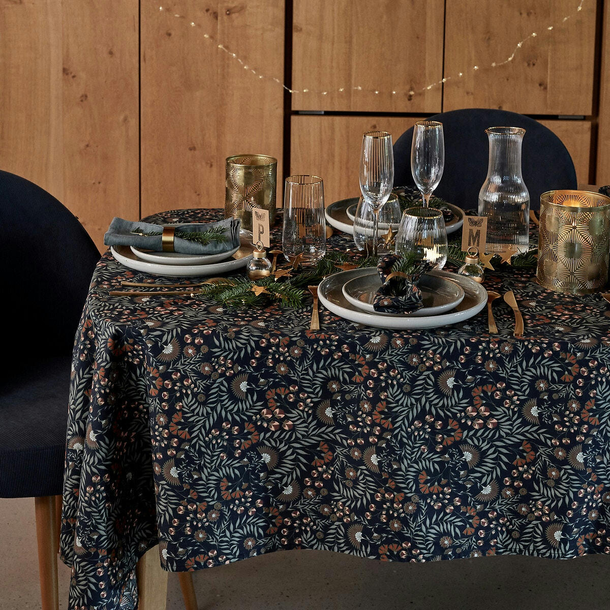 Nappe imprimée coton lavé Majari