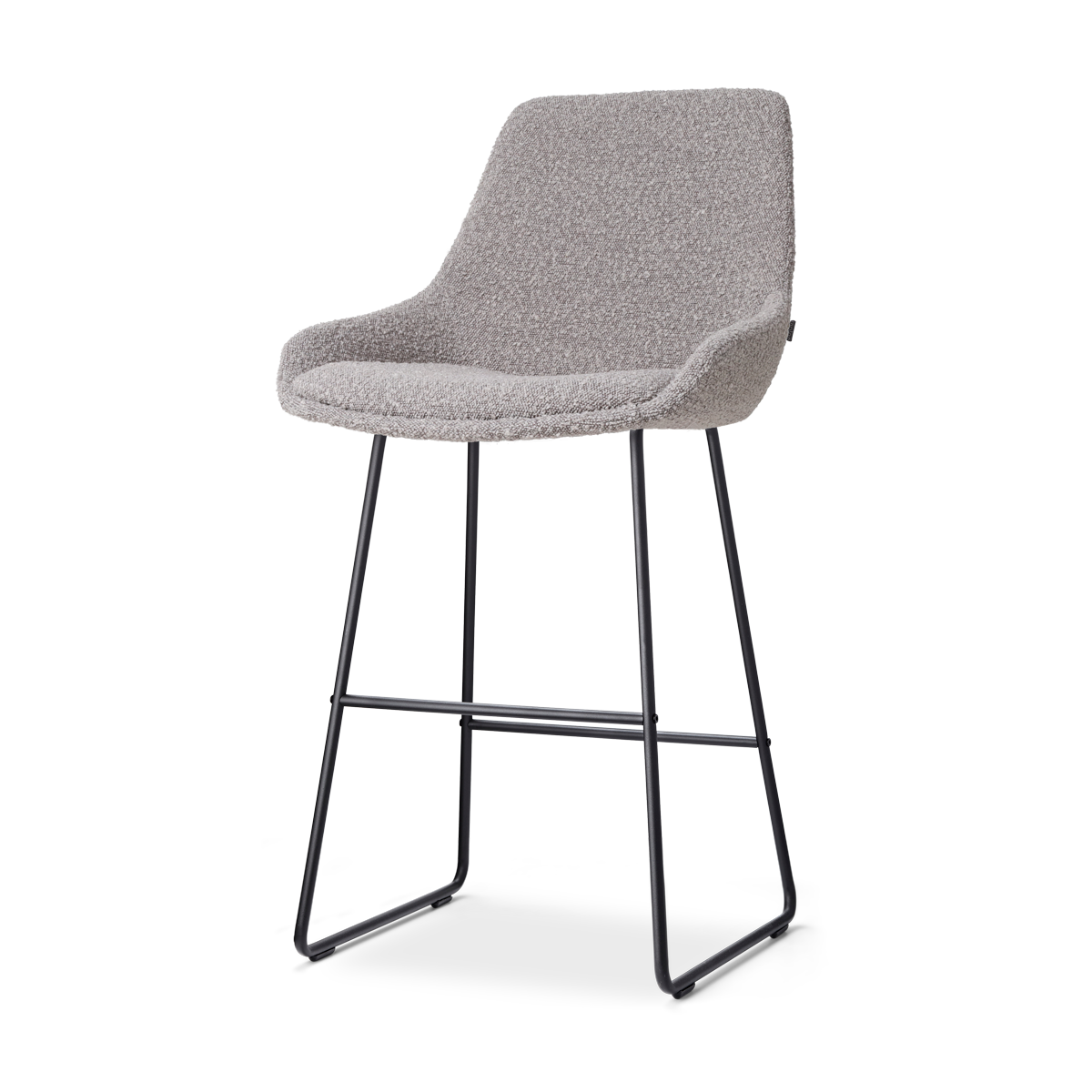 Nolon Nino-Isa Barkruk Bouclé Taupe - Stof - Zwart Onderstel - 65 cm
