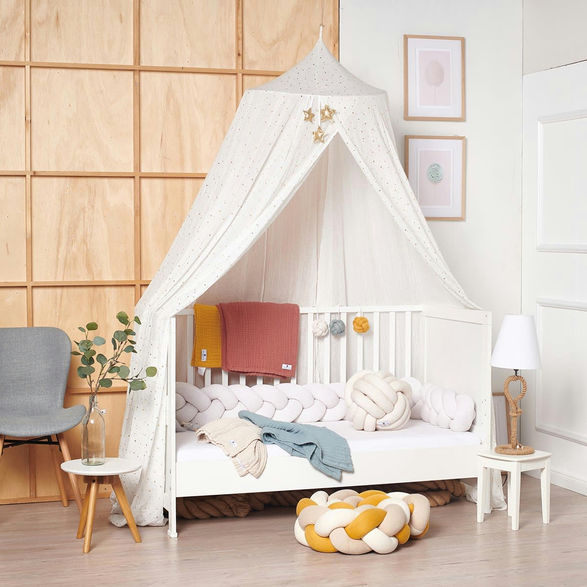 - Coussin à nouer coton tricoté ivoire 40x40 cm