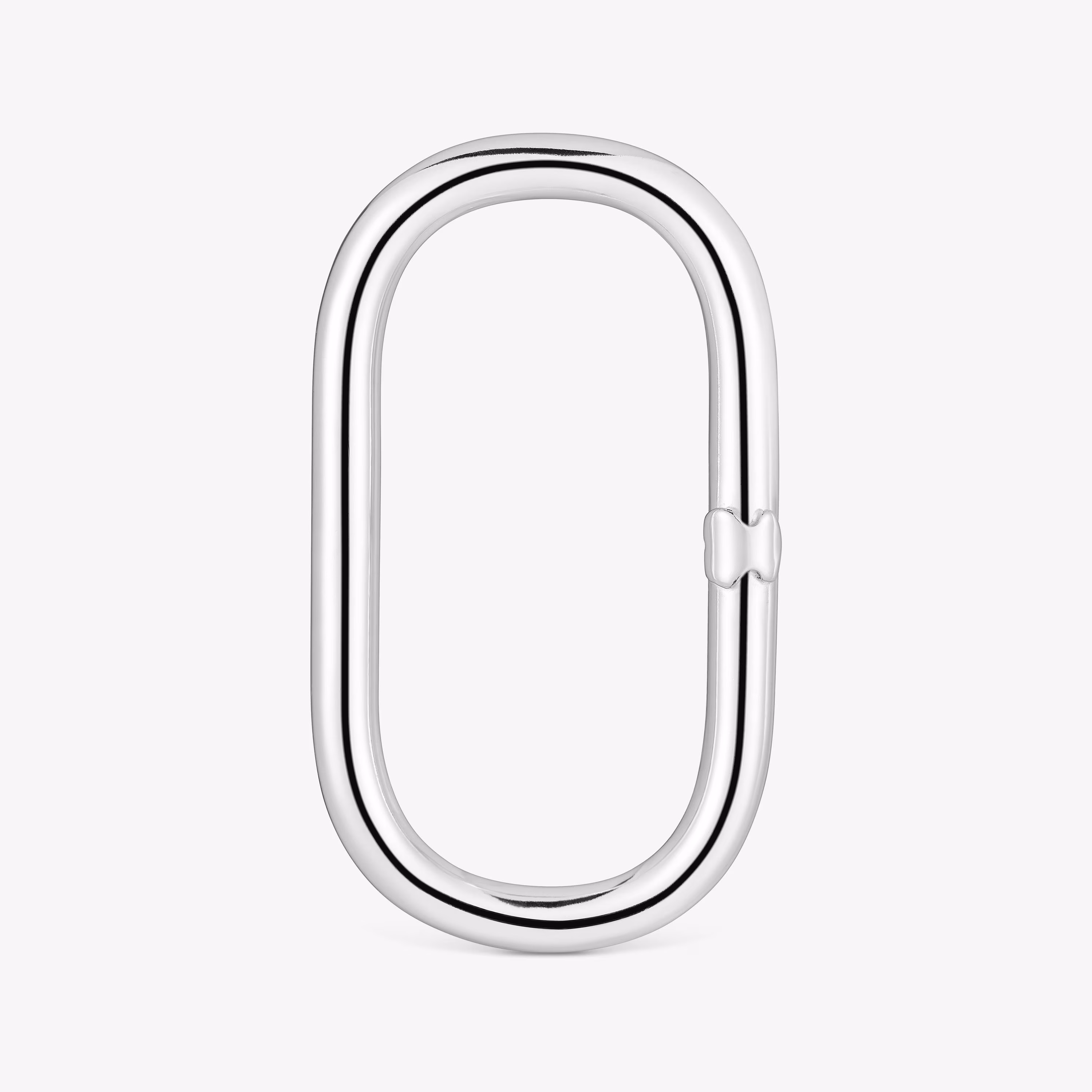 Anilla extra grande de plata Hold Oval