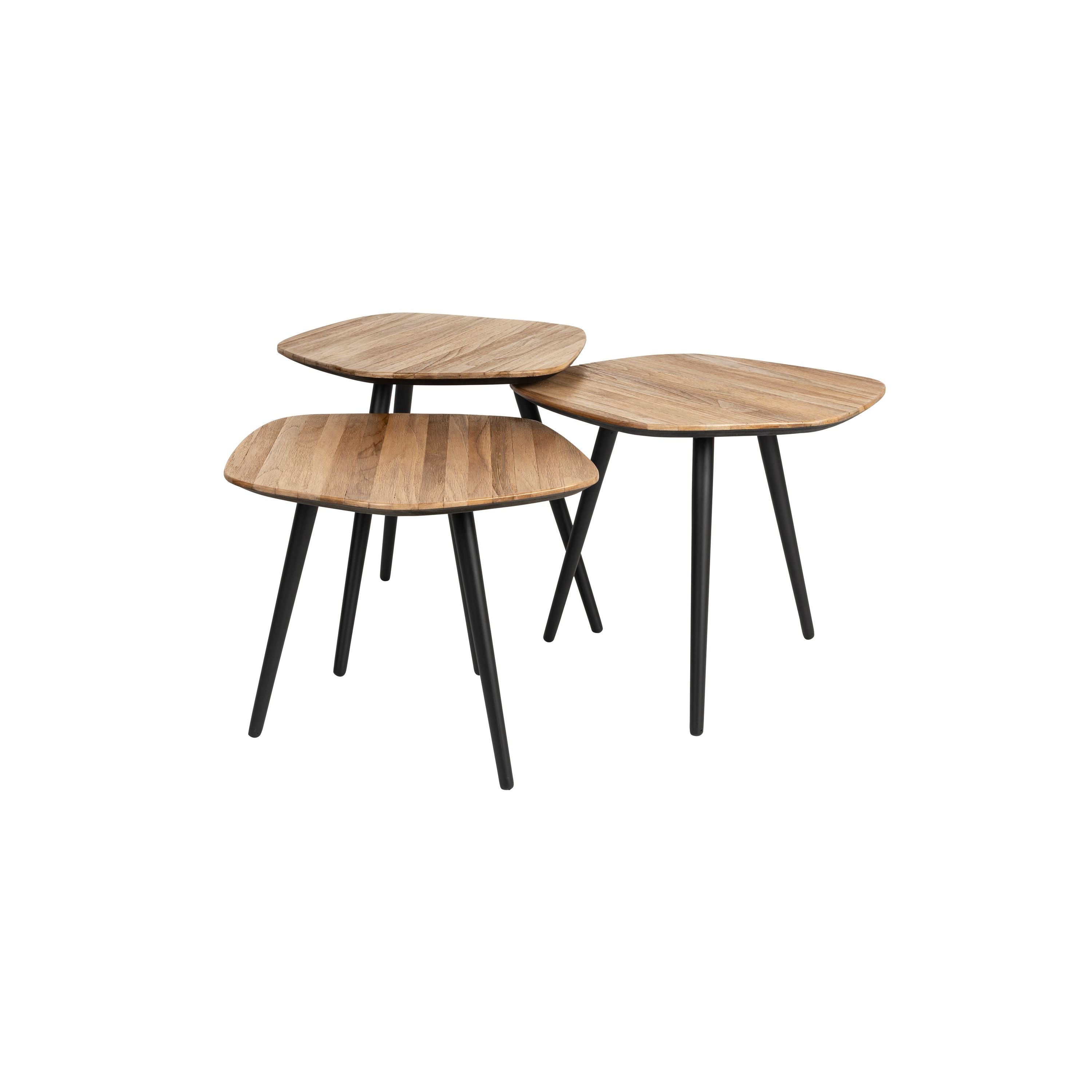 Housecraft Living Cuties Salontafel Hout - Set van 3
