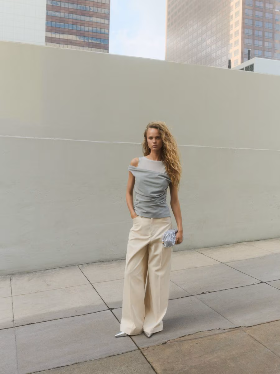 Top With Metallised Yarn Blend