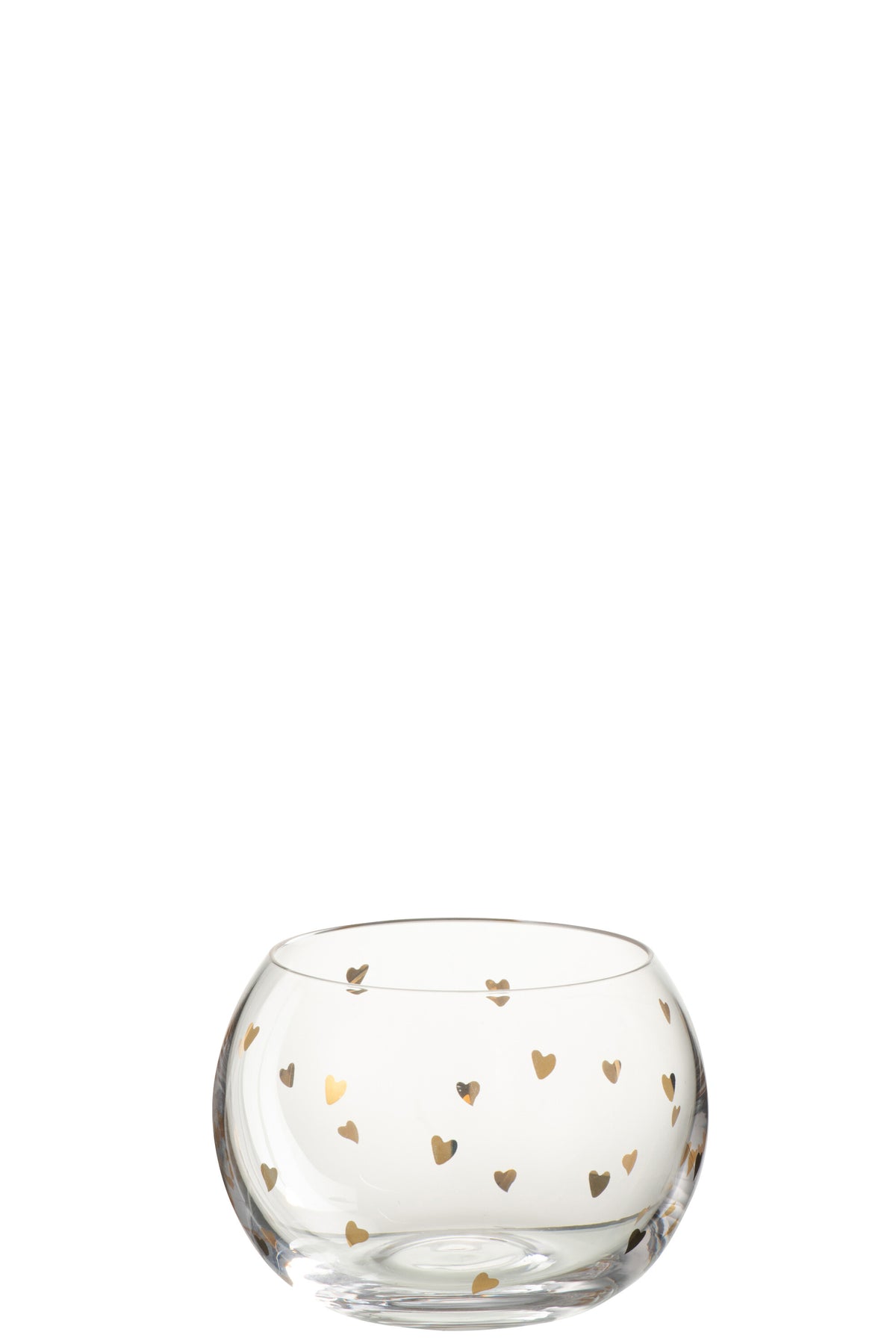 J-Line glas Hart - glas - transparant/goud