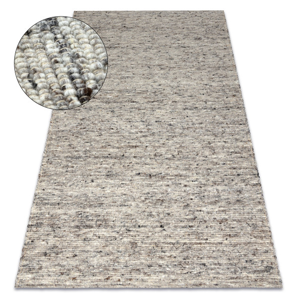 Dywan NEPAL 2100 natural, szary - wełniany, dwustronny, 60x100 cm
