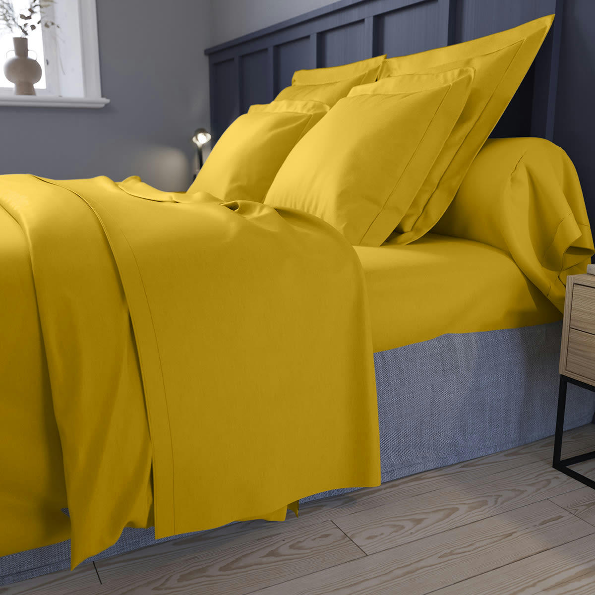 PARTITION - Housse de couette   Satin de coton Coloris Curry 200x200 cm - DODO