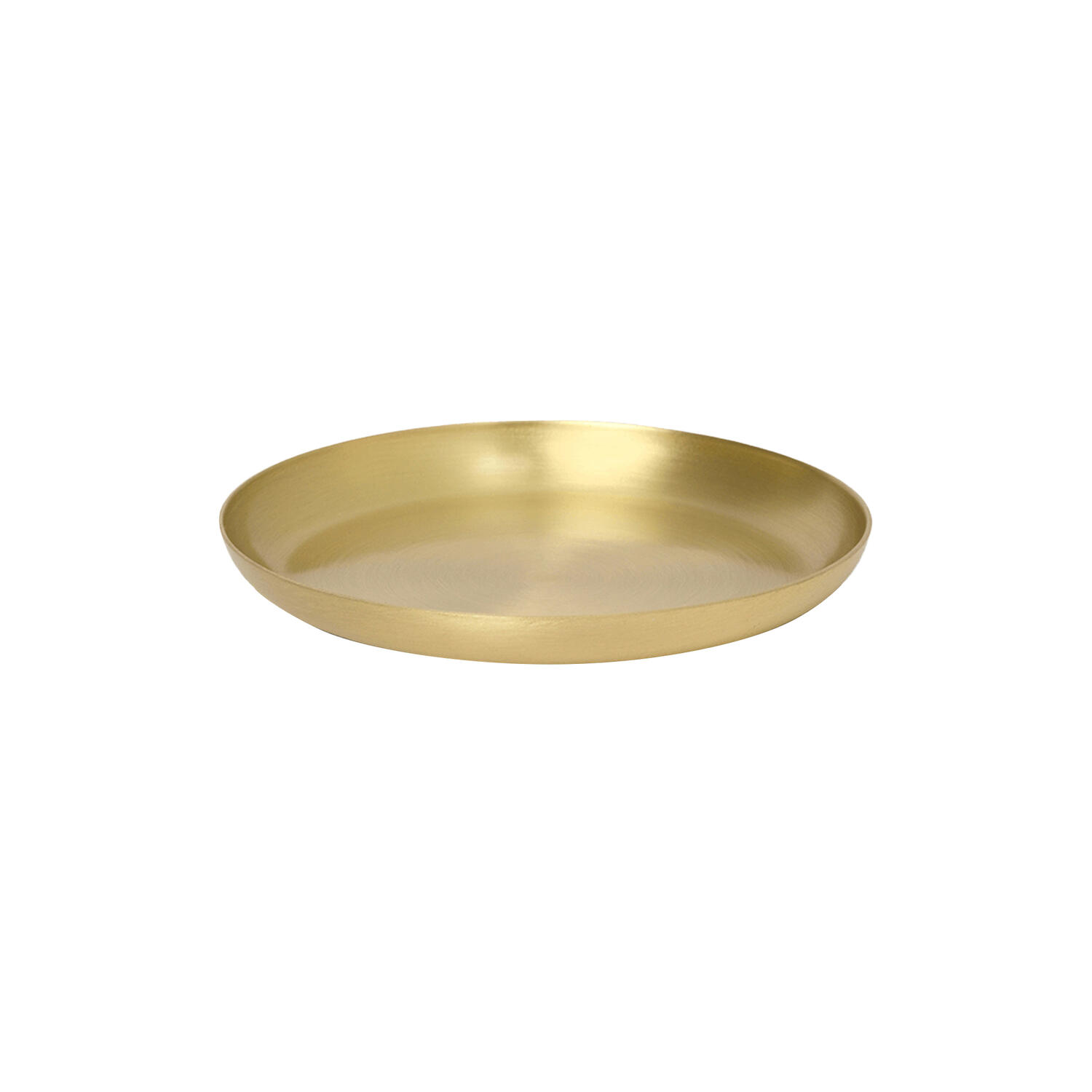 Basho Tray Round, brass