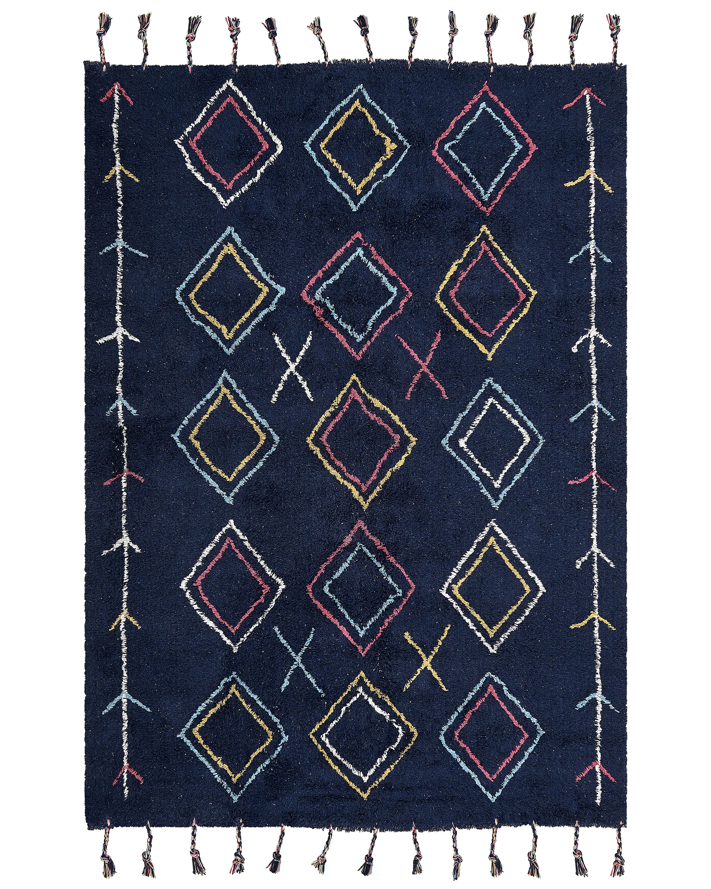 Rug CORUM Black 140 x 200 cm Cotton