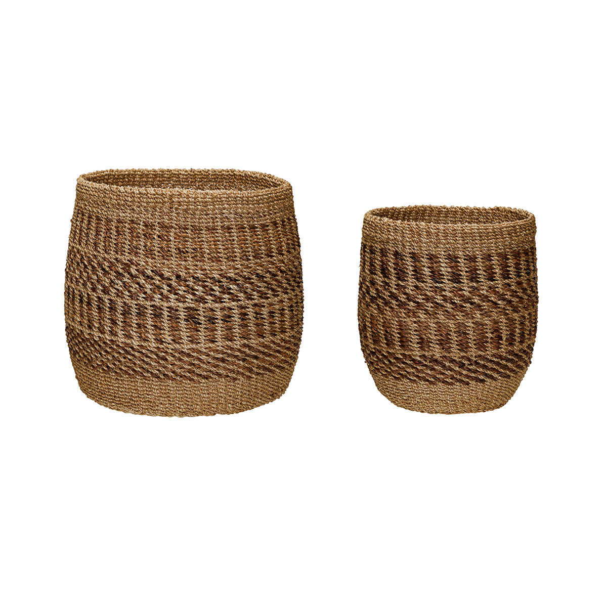 Hübsch manden Oker - abaca - ø25xh28, ø29xh32cm