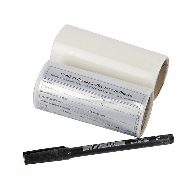 Etiquette d'identification en aluminium - 25 étiquettes identification aluminium avec protection transparente et stylo