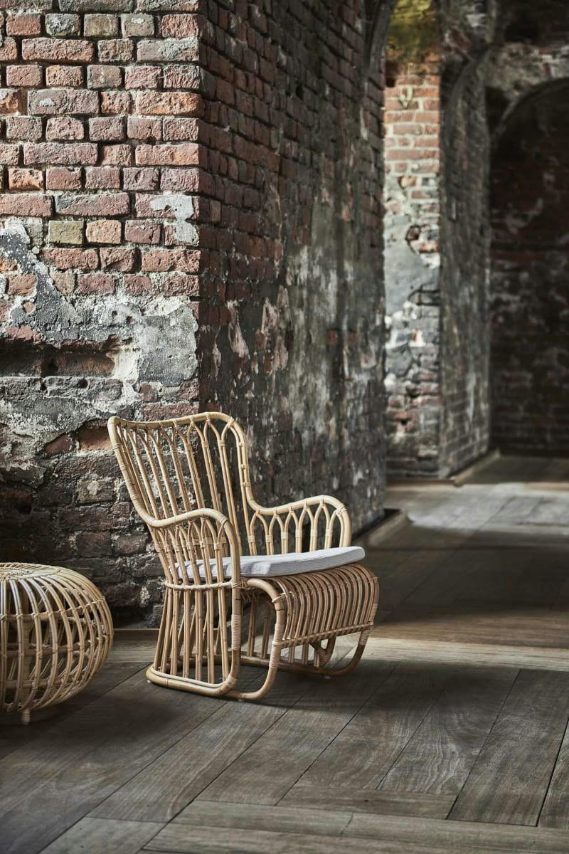 TULIP - Fauteuil lounge en rotin by Kindt Larsen