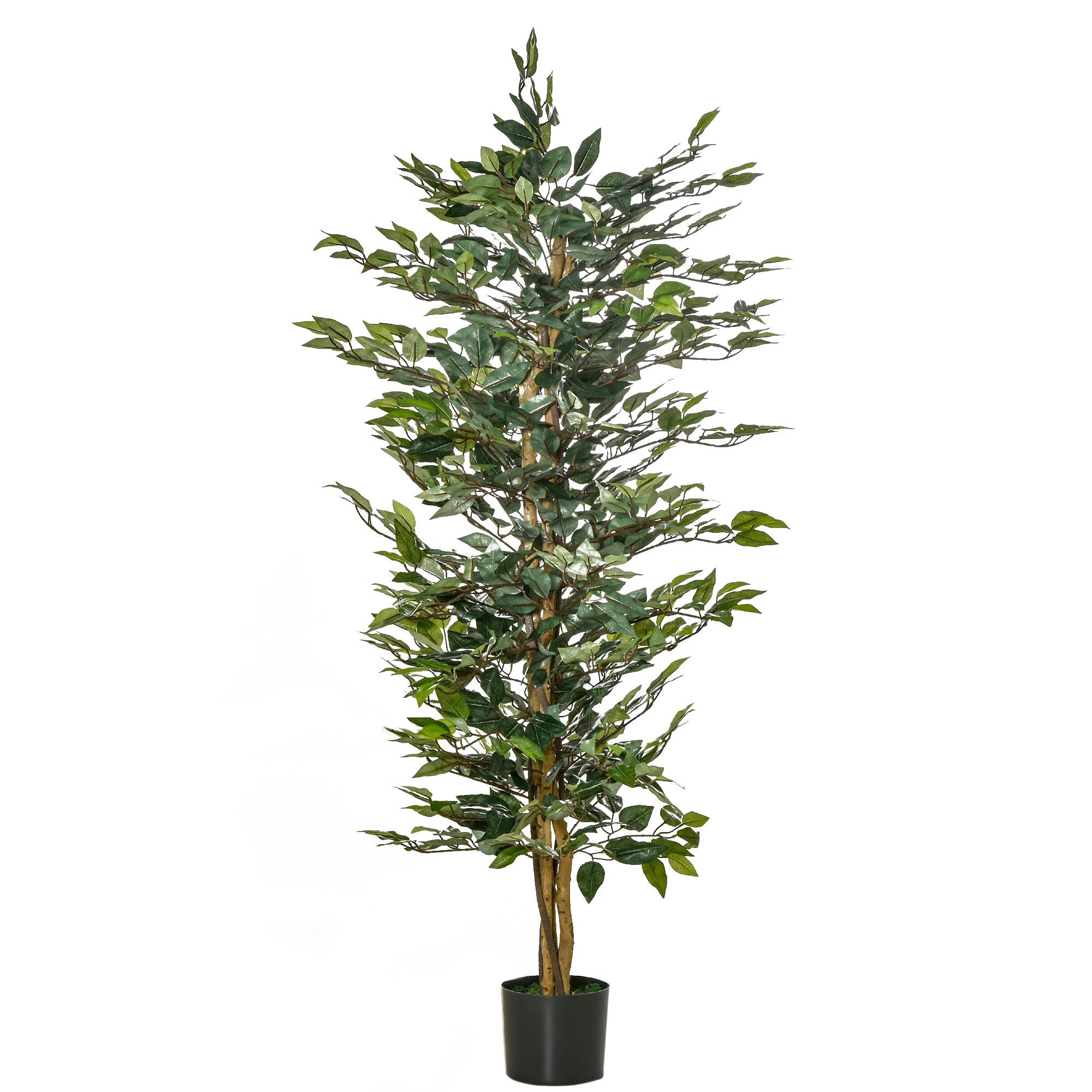 - Plante artificiel ficus H.1,5 m tronc branches liane lichen pot inclus