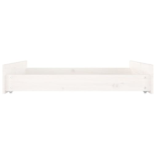 NNEVL Bed Drawers 2 pcs White Solid Wood Pine
