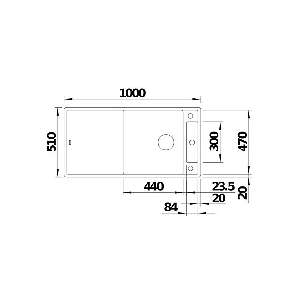 Evier Blanco Axia III XL 6S Silgranit - NOIR - Accessoire : Planche en frêne
