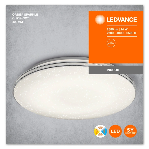 LED-Leuchte »ORBIS® Sparkle«, 6500 K, 24 W, weiß