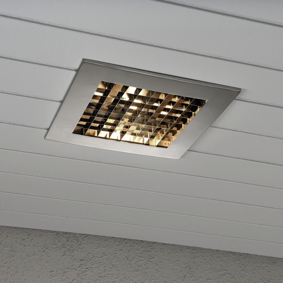 Deckenleuchte, silberfarben, 75 W, ohne Leuchtmittel
