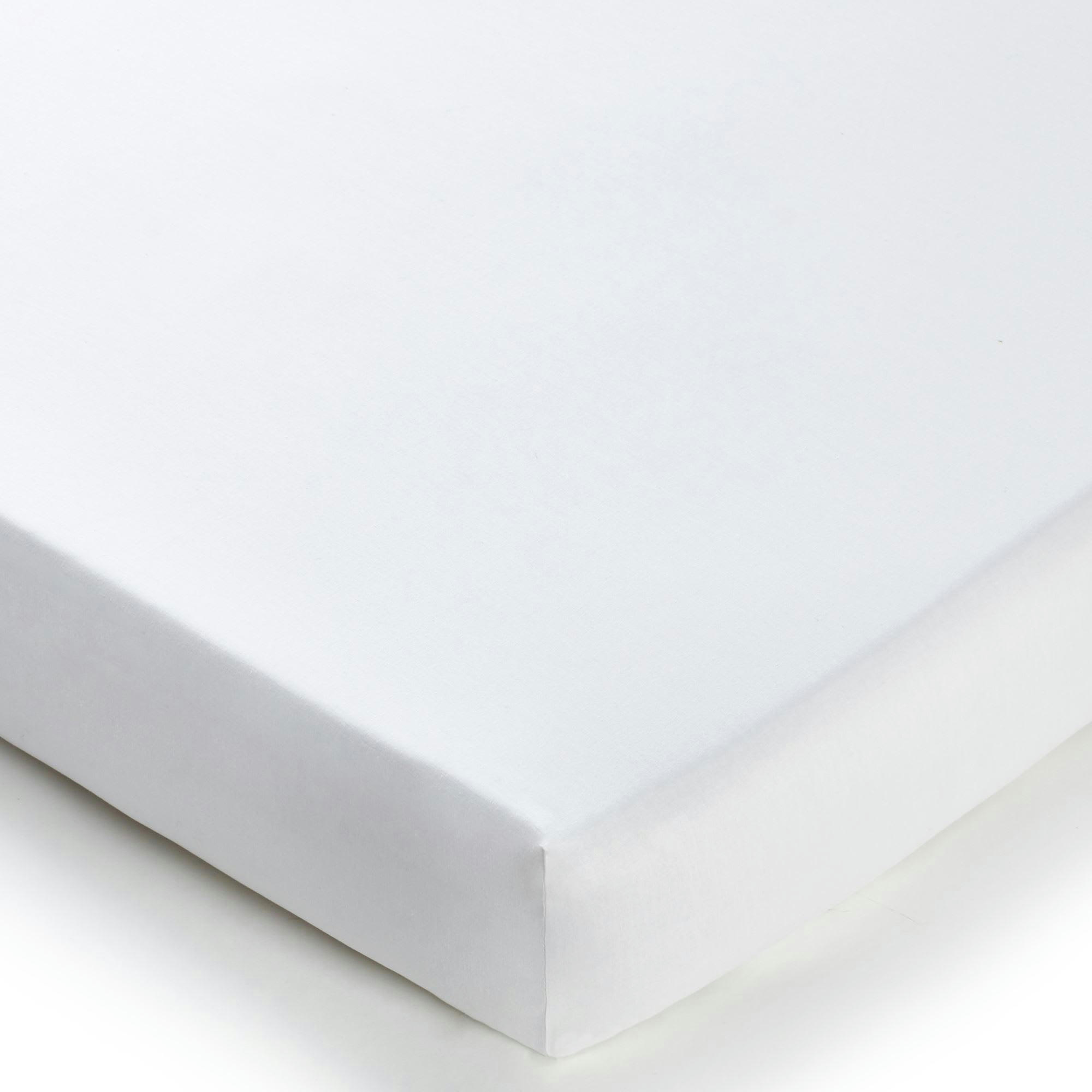 CUPTEA - Drap-housse 140x190x28 bleu marine en coton