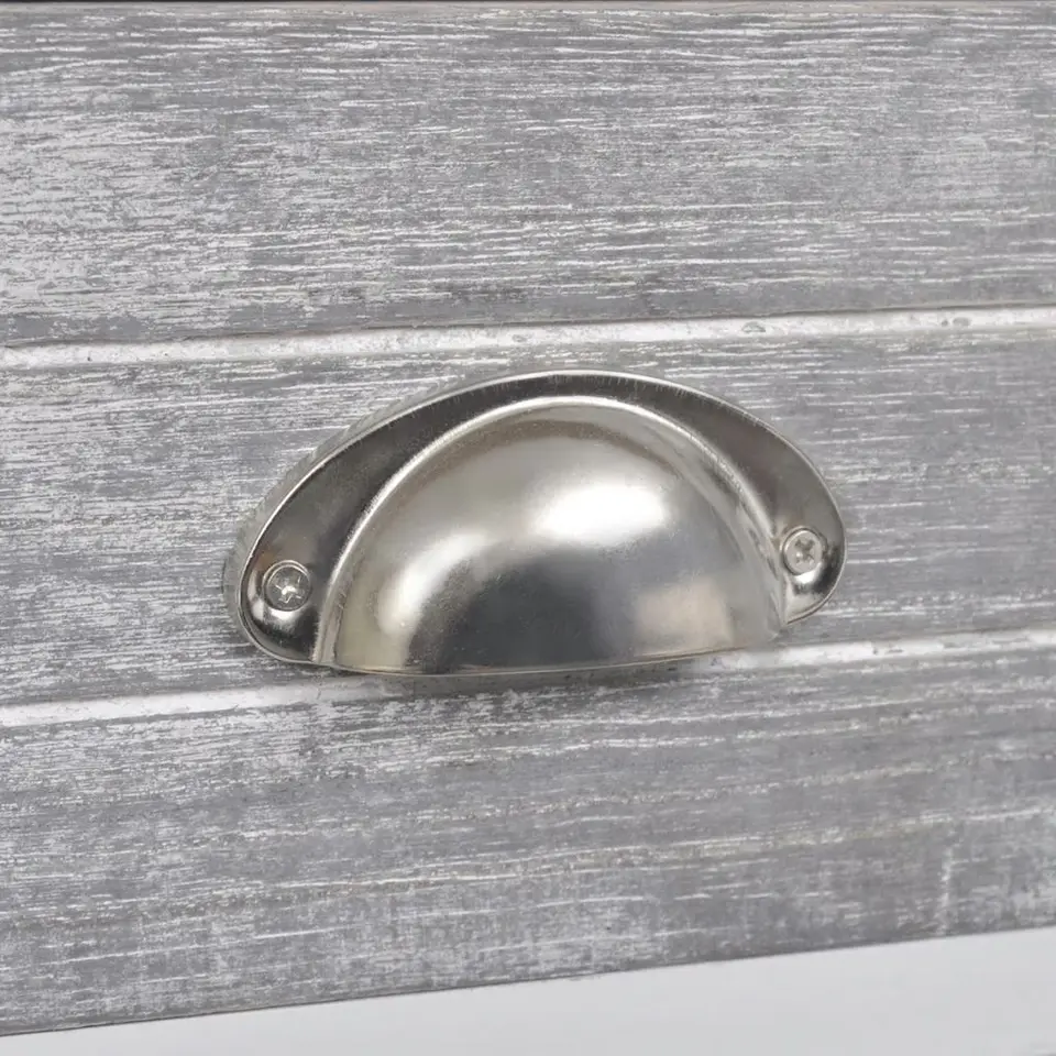 vidaXL - Kast - Grijs - Paulowniahout - 2 stuks