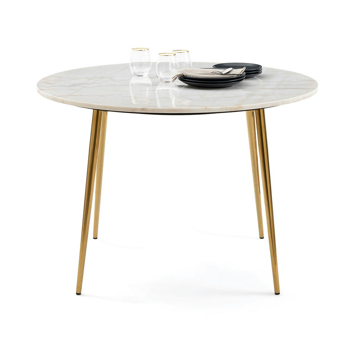 Table marbre ronde 4 couverts, Luxore