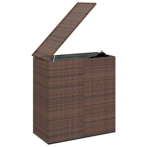 NNEVL Garden Cushion Box PE Rattan 100x49x103.5 cm Brown