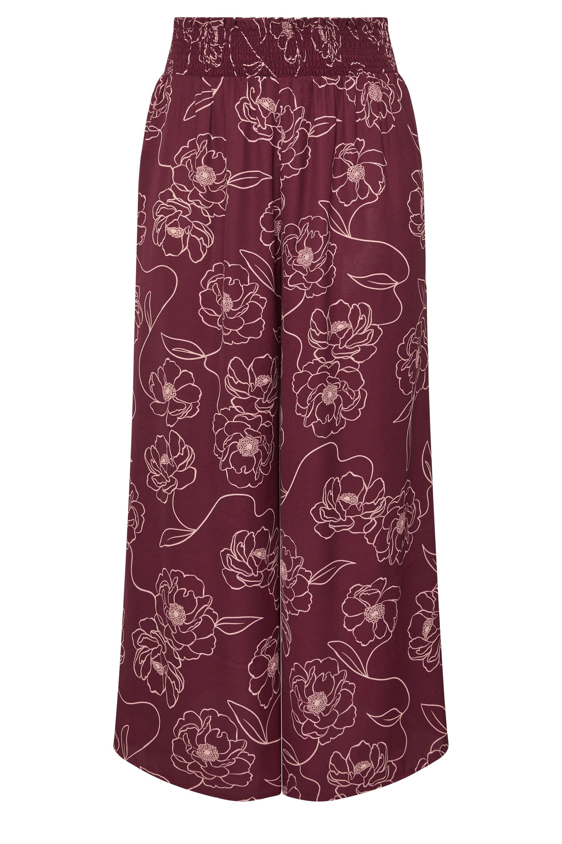 Yours Floral Wide Leg Trousers