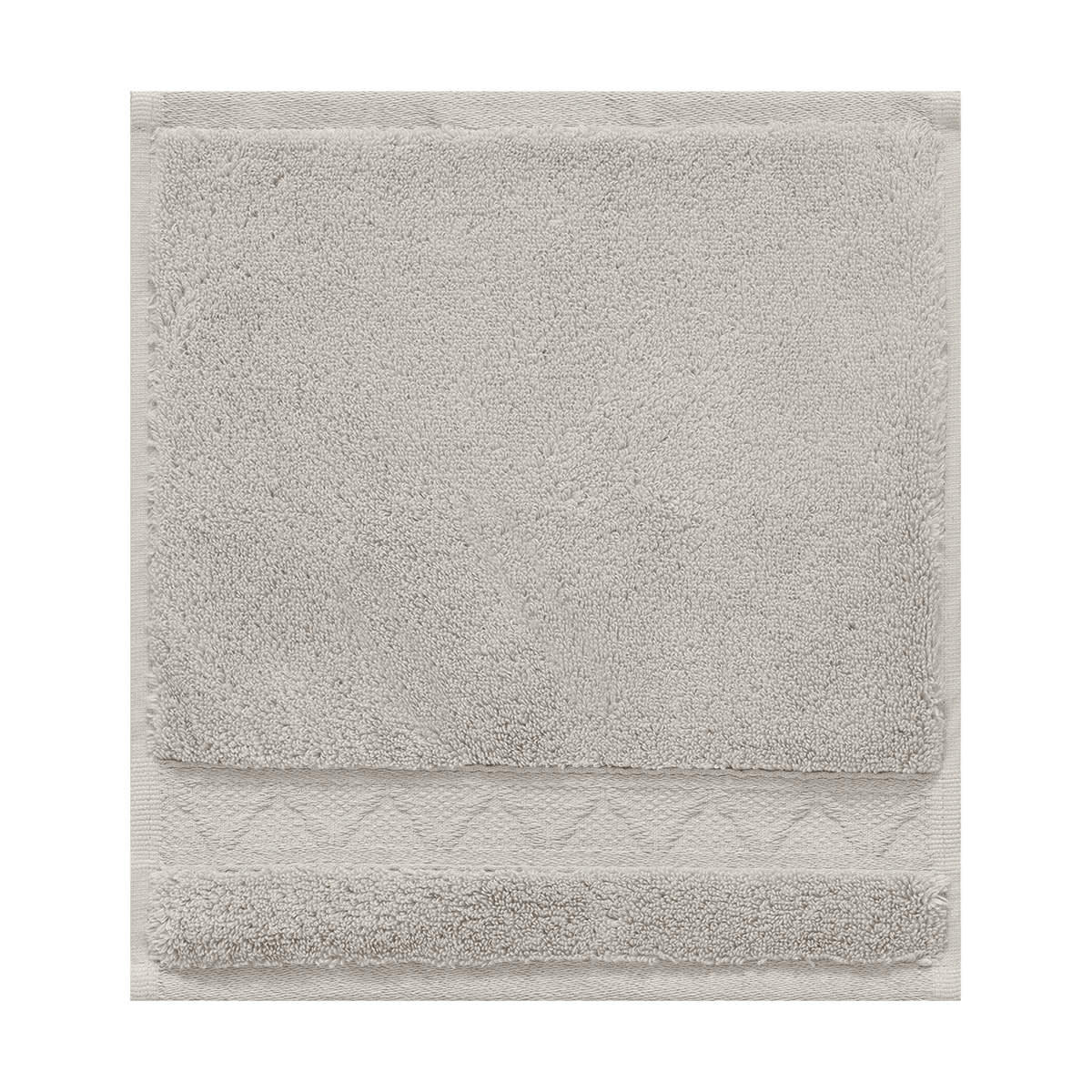 CARESSE - Carré visage en coton voile grisé 30 x 30