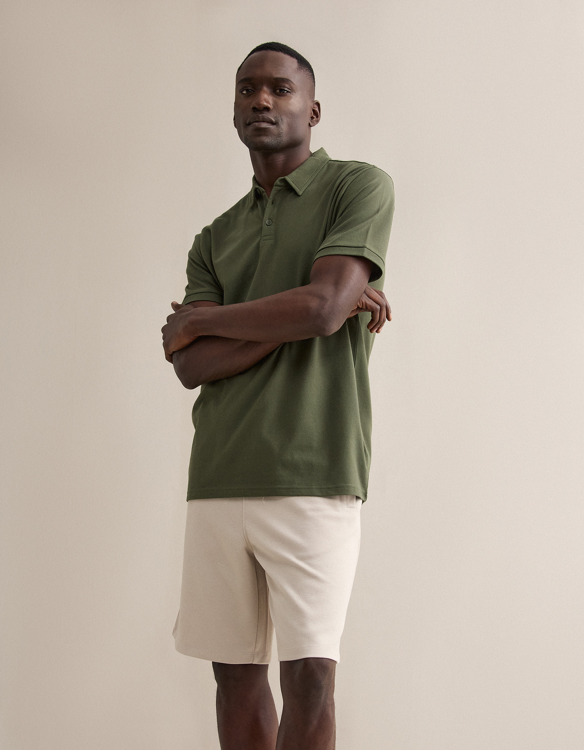 Polo, Homem, Verde Escuro