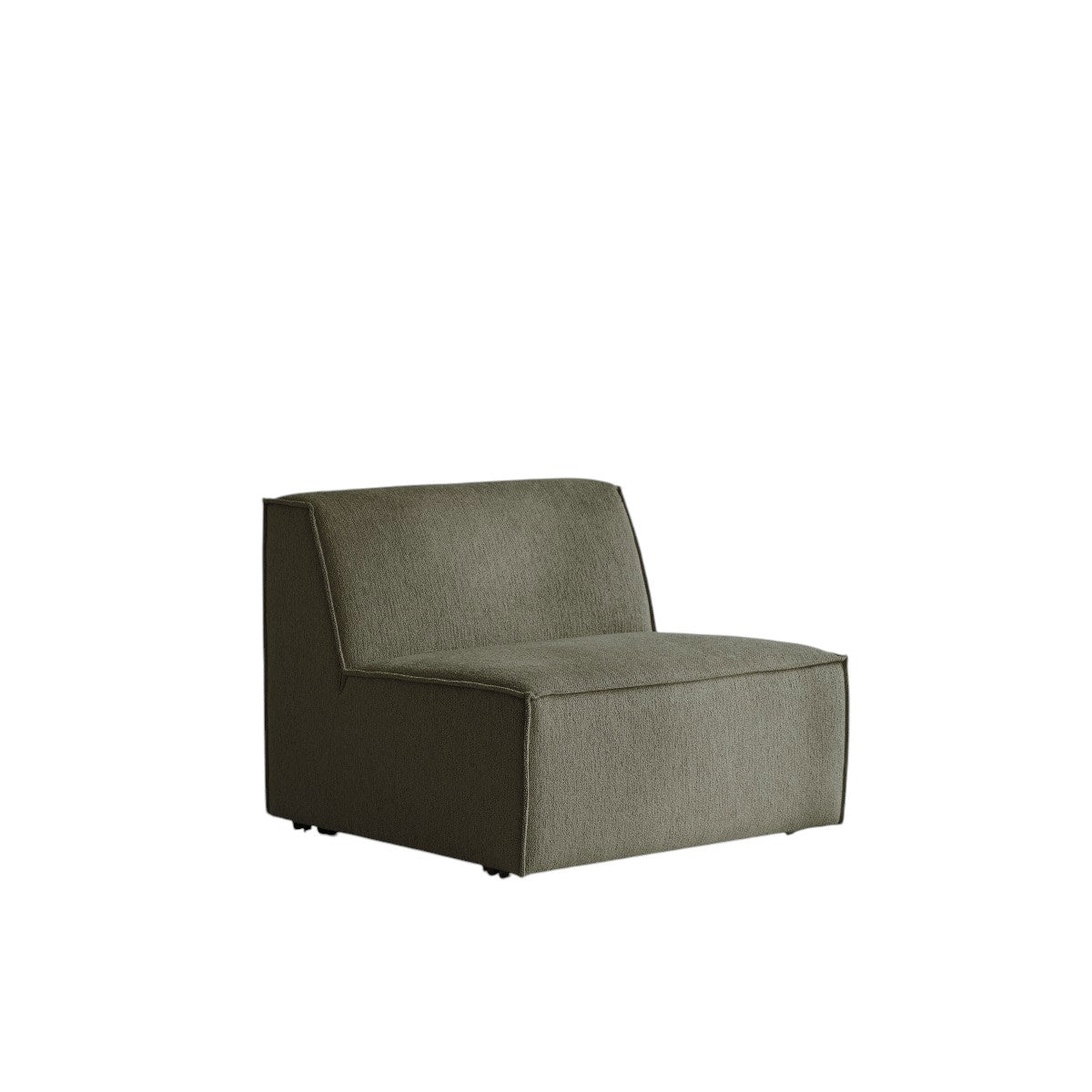 Tikamoon Modulaire fauteuil zonder armleuningen van groene stof - Groen