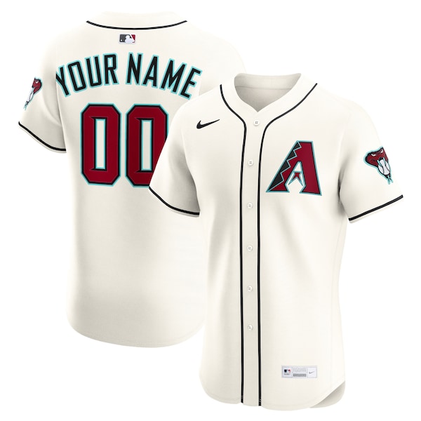 Arizona Diamondbacks Nike Home Elite Custom Jersey - Cream