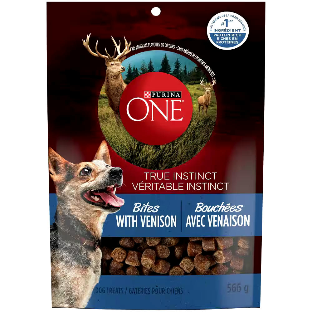 Purina ONE True Instinct Bites with Venison Dog Treats, 567-g