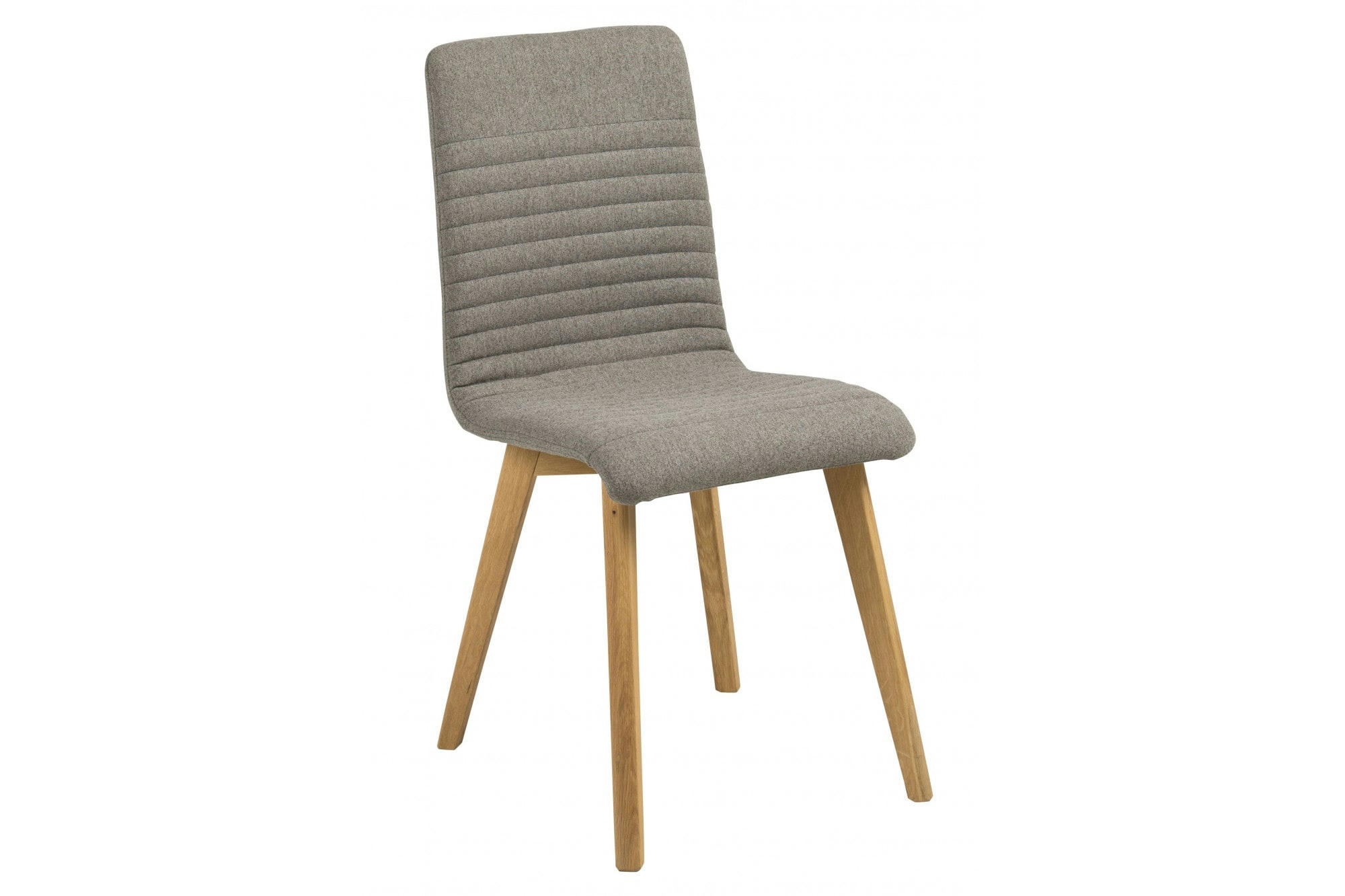 ROSA - Lot de 2 chaises tissu et bois chêne