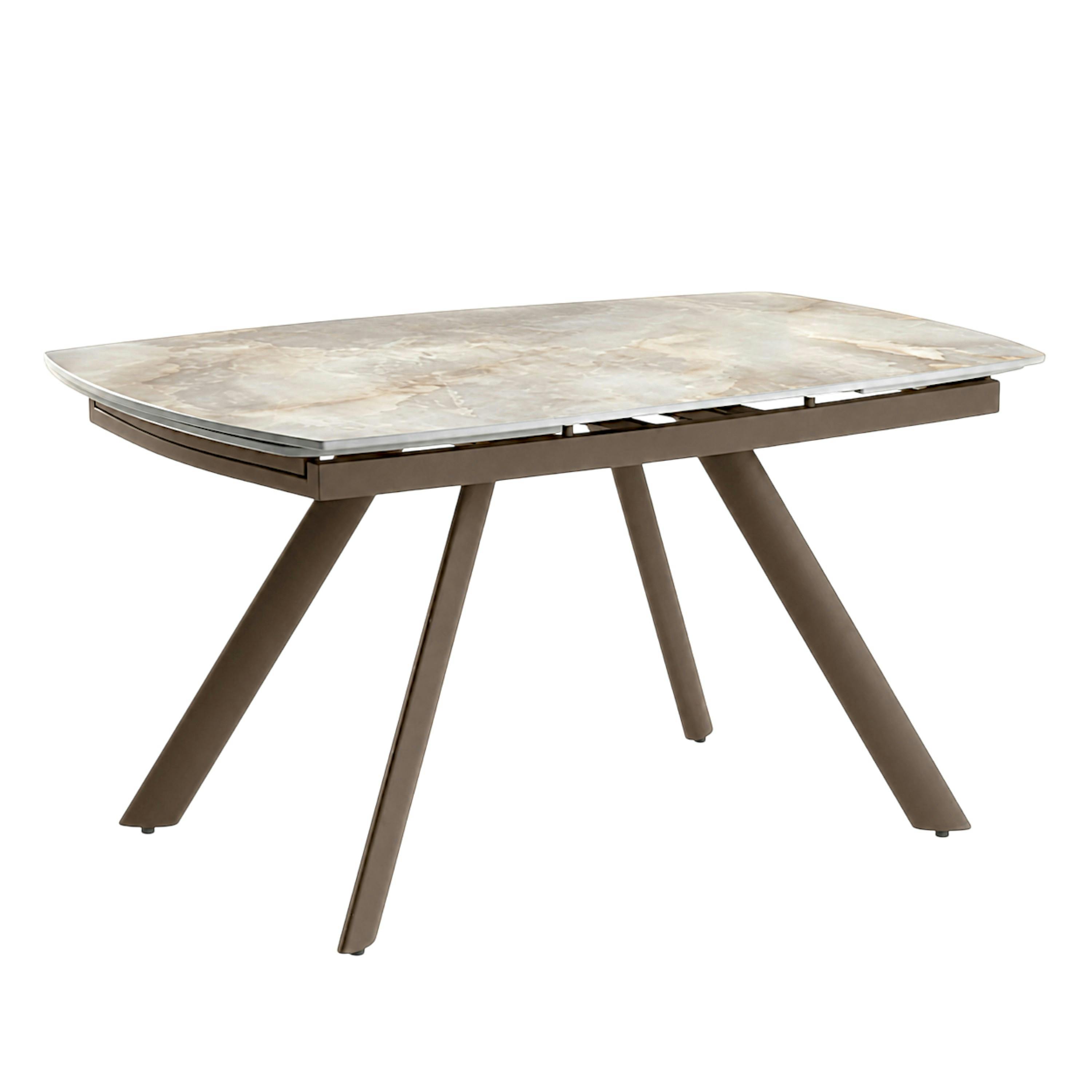 Table extensible céramique effet onyx 140-210 cm LORA