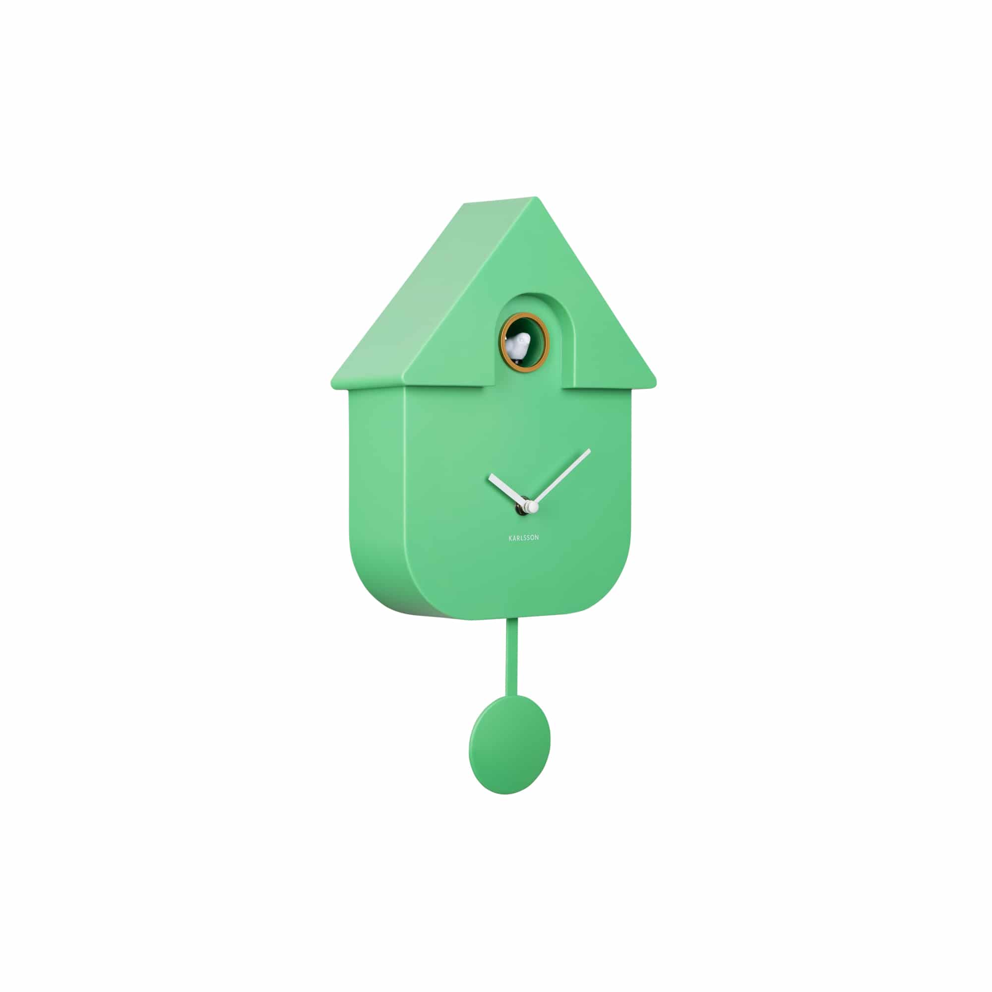 Karlsson wandklok Modern Cuckoo - groen - Ø21.5cm