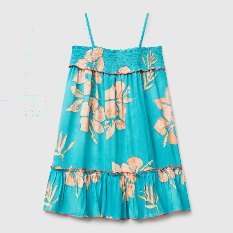 Flowy dress with flower print