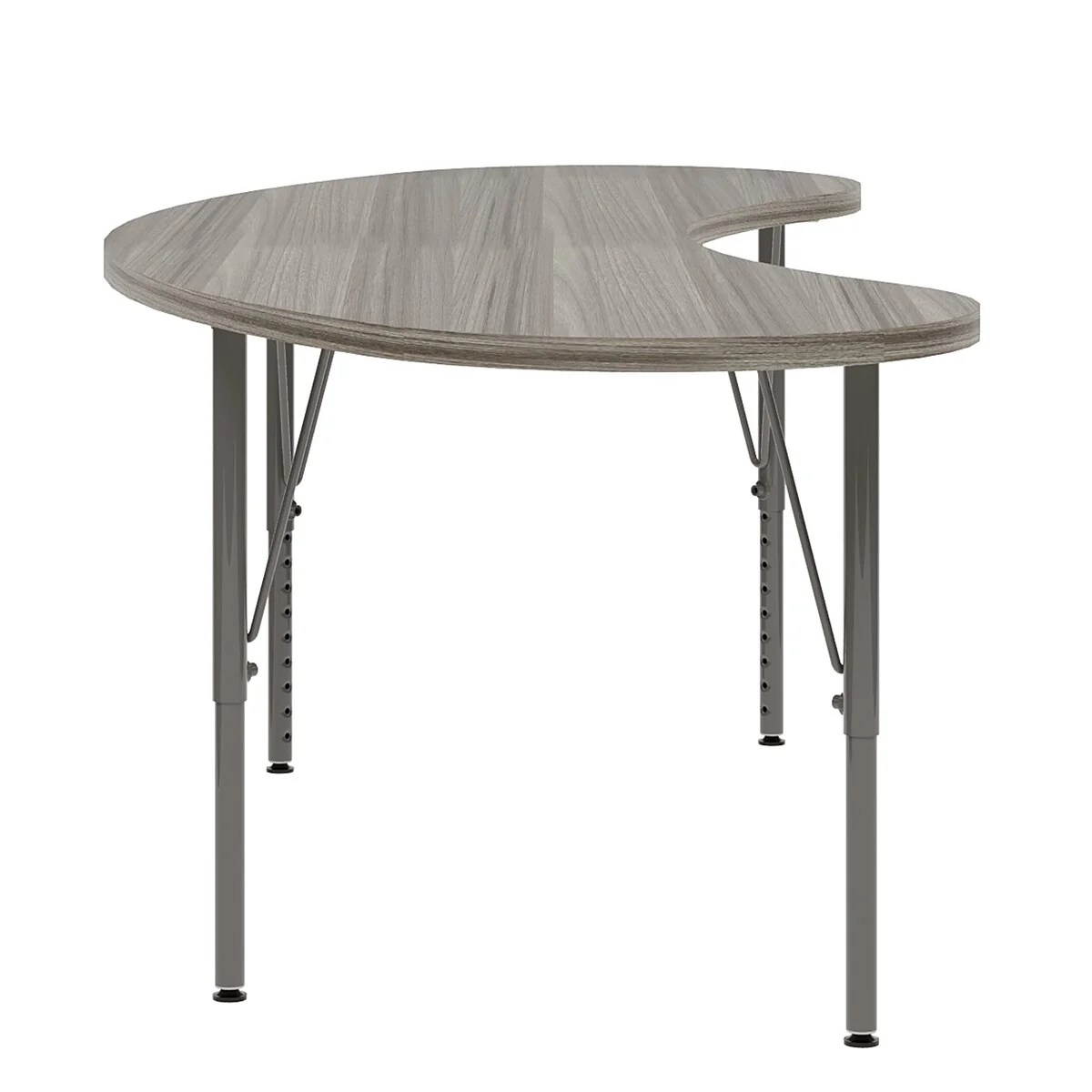 Tot Mate 72 W x 26 D Adjustable Curved Activity Table, Height 14 to 23, Ready-To-Assemble - N/A