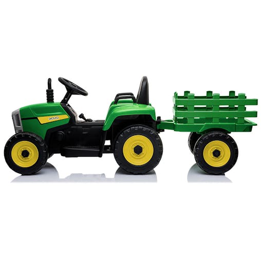 NNEMB Electric Battery Operated Ride On Tractor Toy-Remote Control-Green and Yellow
