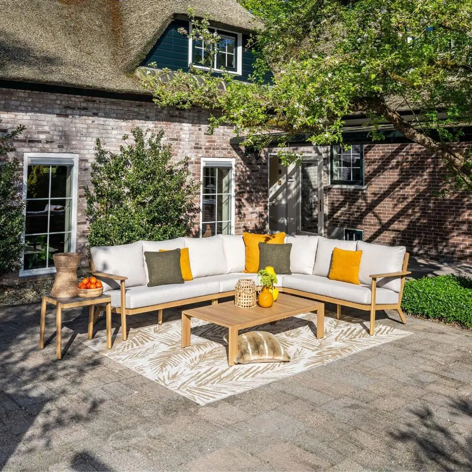 Chicago aluminium midden element - natural teak look