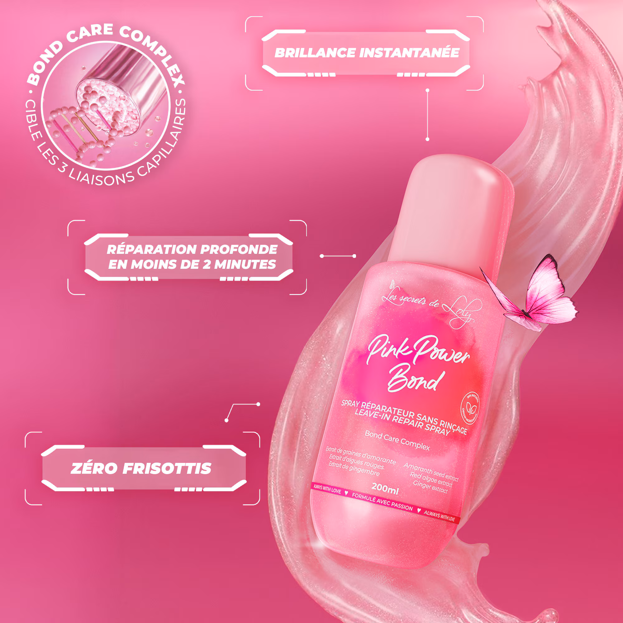 PINK POWER BONDSpray réparateur sans rinçage