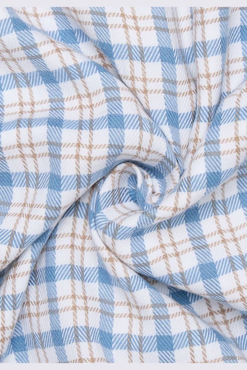 ETERNA 1863 Modern Fit Tencel Hemd blau, Kariert