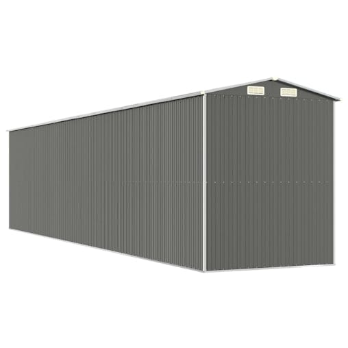 NNEVL Garden Shed Light Grey 192x855x223 cm Galvanised Steel