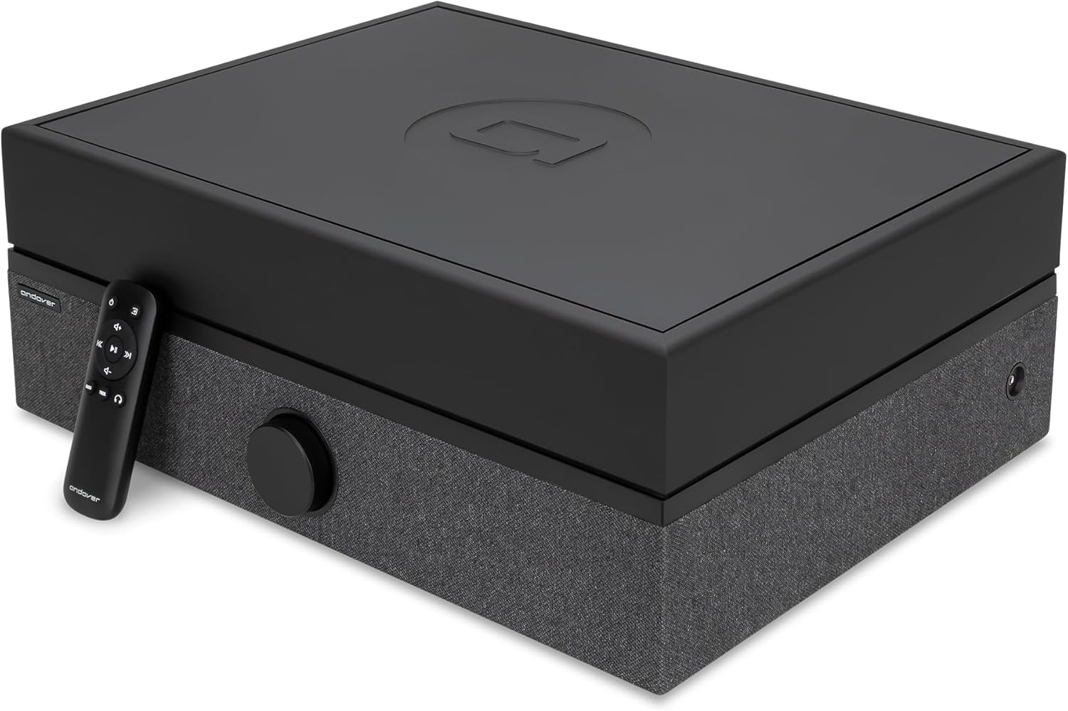 Andover Audio SpinPlay Premium All-in-One Record Player for Vinyl Record Playback - Semi-Automatic  Auto Power-On and Auto-Stop  Integrated Sound System with 270° Speaker Array - Black