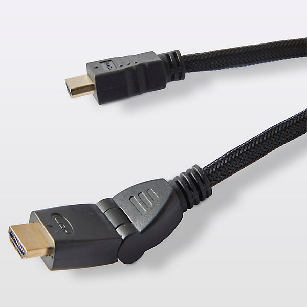 Câble HDMI Mâle / Mâle coudé 4K noir Blyss Or, 3 m