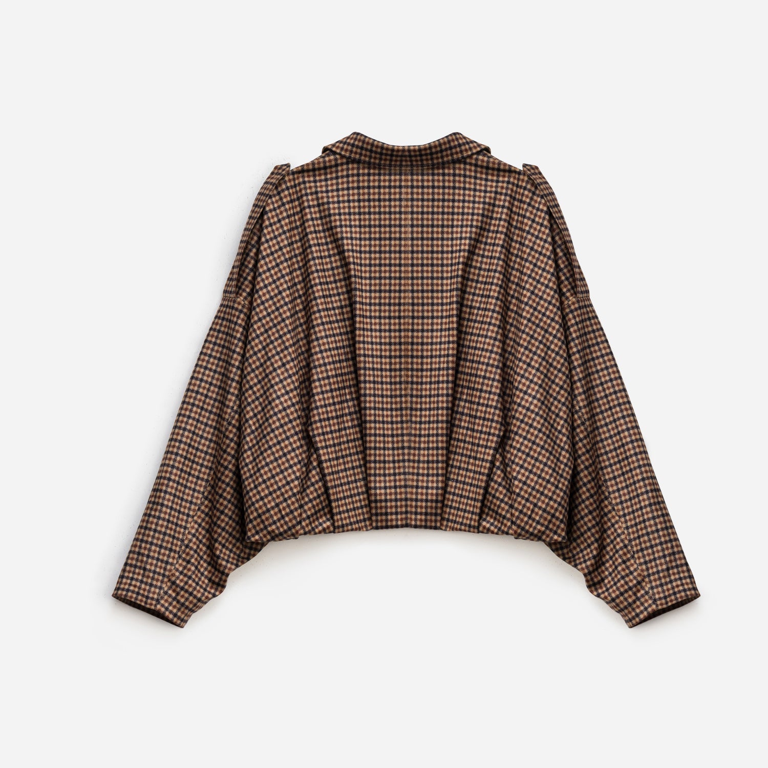 Blouson TEXTO beige motif pied-de-poule