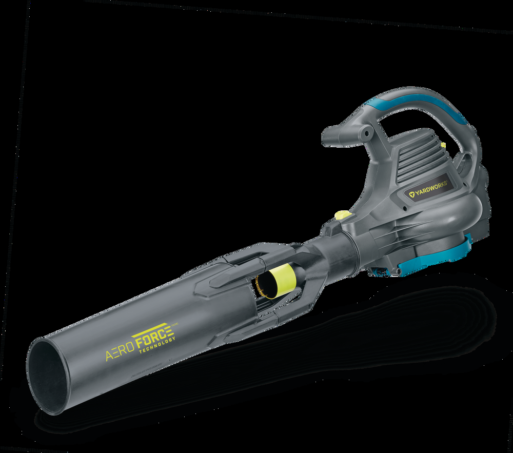 Yardworks 12 Amp Electric Leaf Blower/Vacuum with Aero Force Technology Black