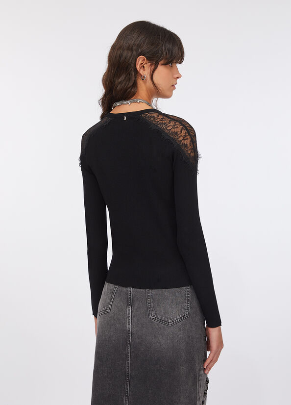 Cardigan con pizzo