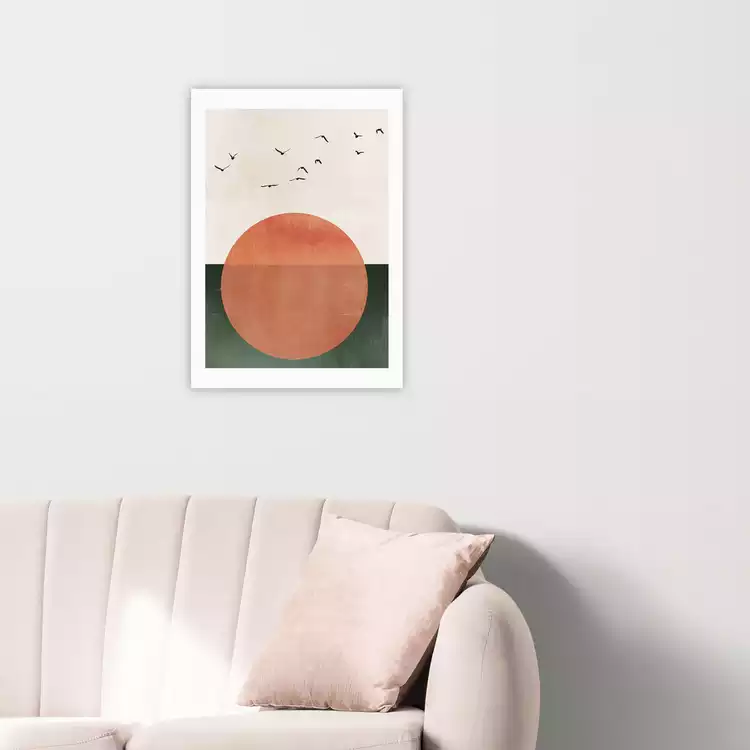 East End Prints Rising Sun Unframed Wall Print - A3