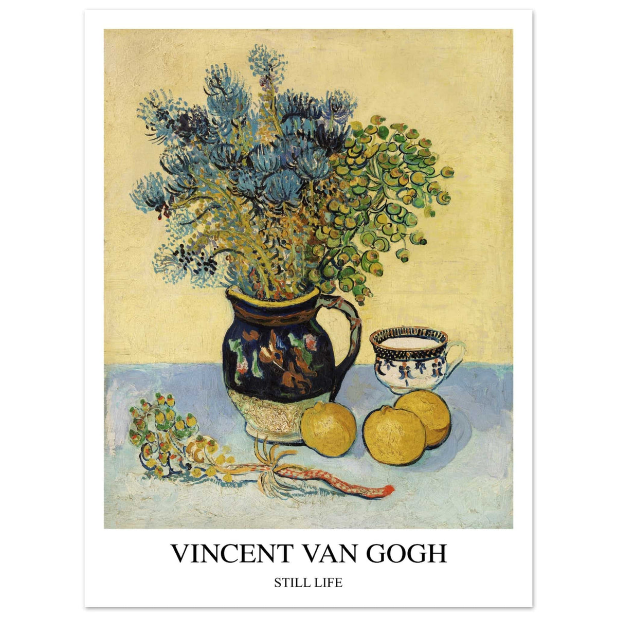 Artfulprints Poster Vincent van Gogh - Still life  - 30x40 cm - Geel