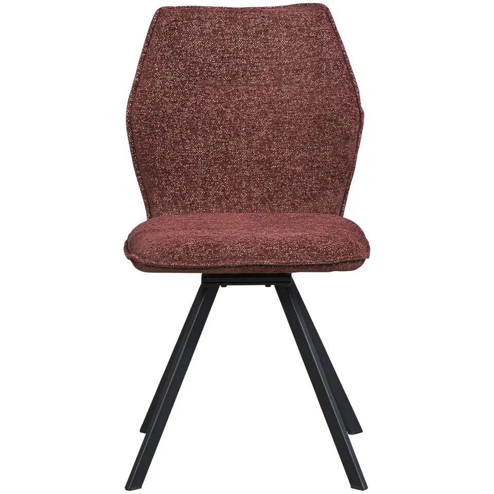 Eetkamerstoel Raffy - stof - wijnrood